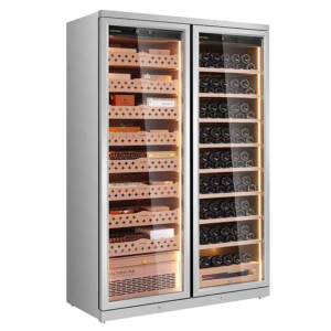 Raching CD1200A Αμερικάνικο ψυγείο κρασιού από ανοξείδωτο χάλυβα και υγραντήρας πούρων