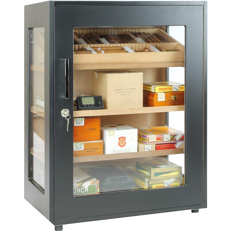 Αγοράστε Adorini Salina μαύρο ντουλάπι υγραντήρα ντουλάπι αποθήκευσης πούρων online