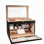 Adorini Portico Deluxe Μαύρο — Υγραντήρας (400 πούρα)